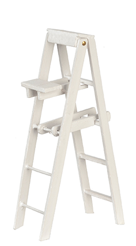 5" High White Step Ladder